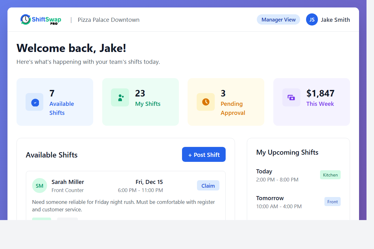 Desktop Dashboard